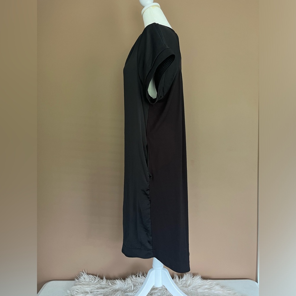{Chico's} Tara Tee Dress Short Sleeve in Black - Size Chico's 0 (Small) - Picture 10 of 12